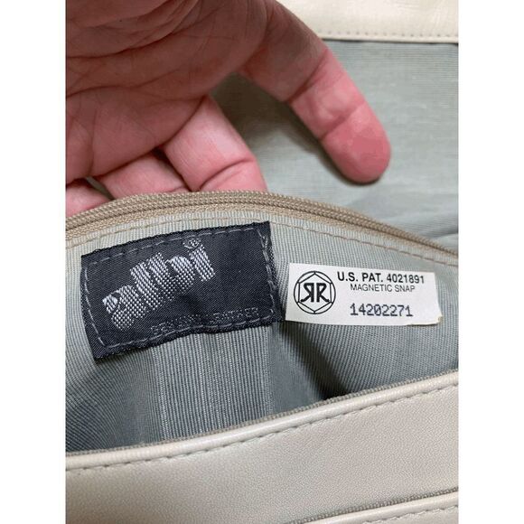 Vintage Albi Cream Leather Shoulder Purse - Picture 8 of 11